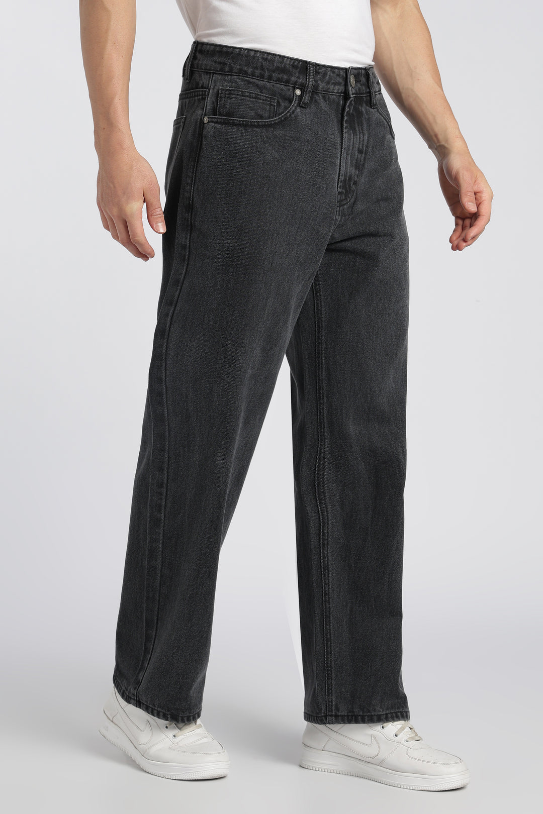 Men’s Charcoal Black Loose Fit Denim Jeans