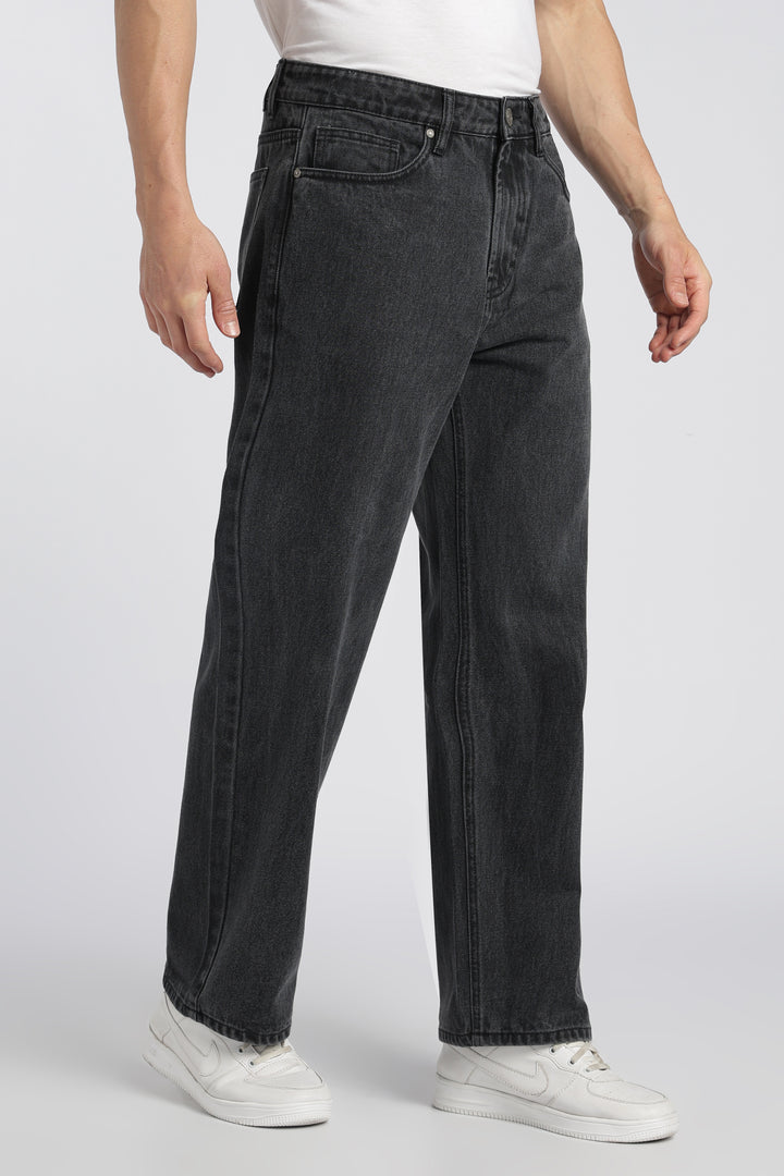 Men’s Charcoal Black Loose Fit Denim Jeans