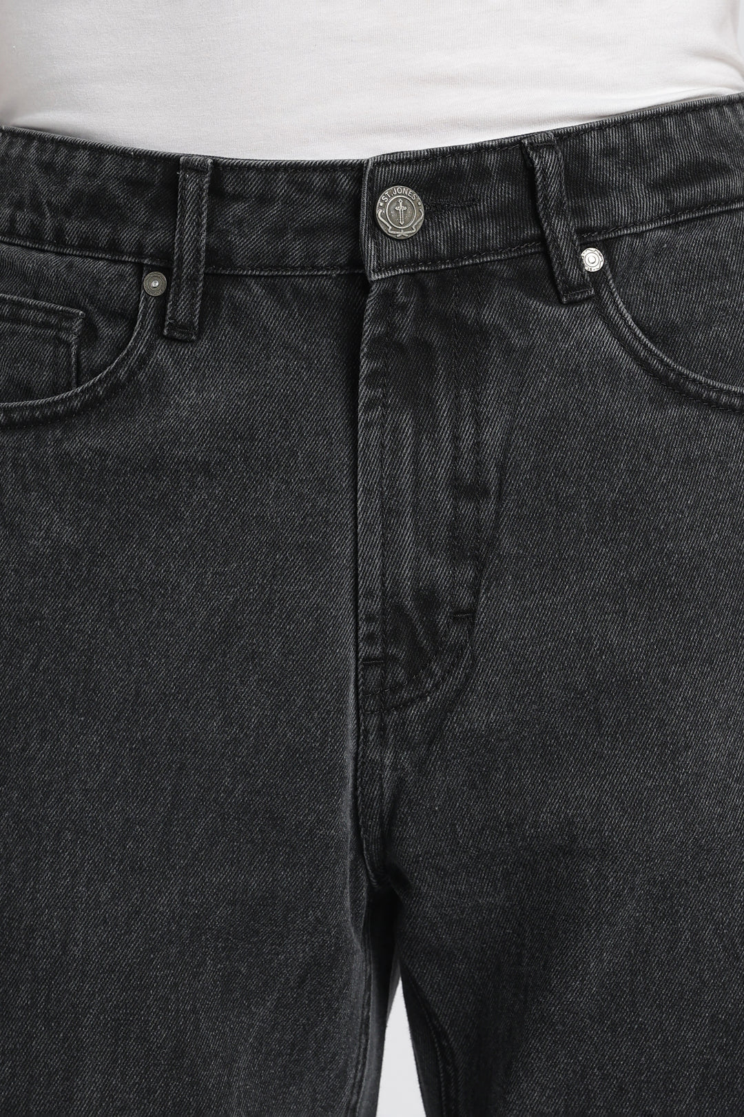 Men’s Charcoal Black Loose Fit Denim Jeans