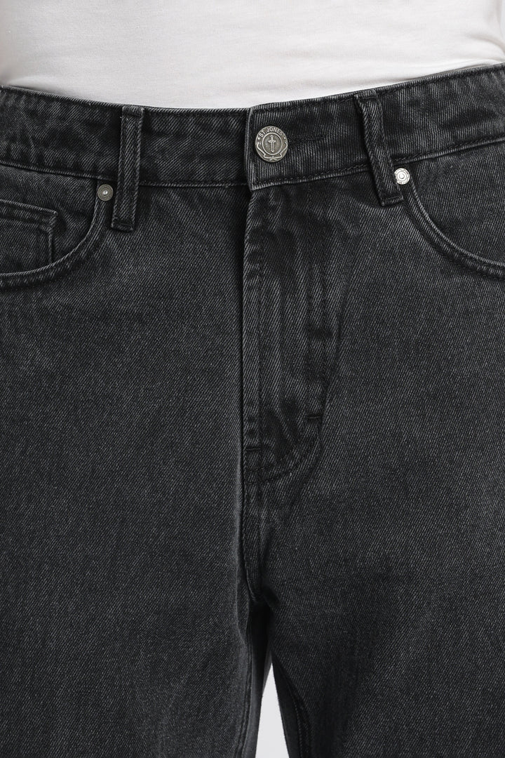 Men’s Charcoal Black Loose Fit Denim Jeans