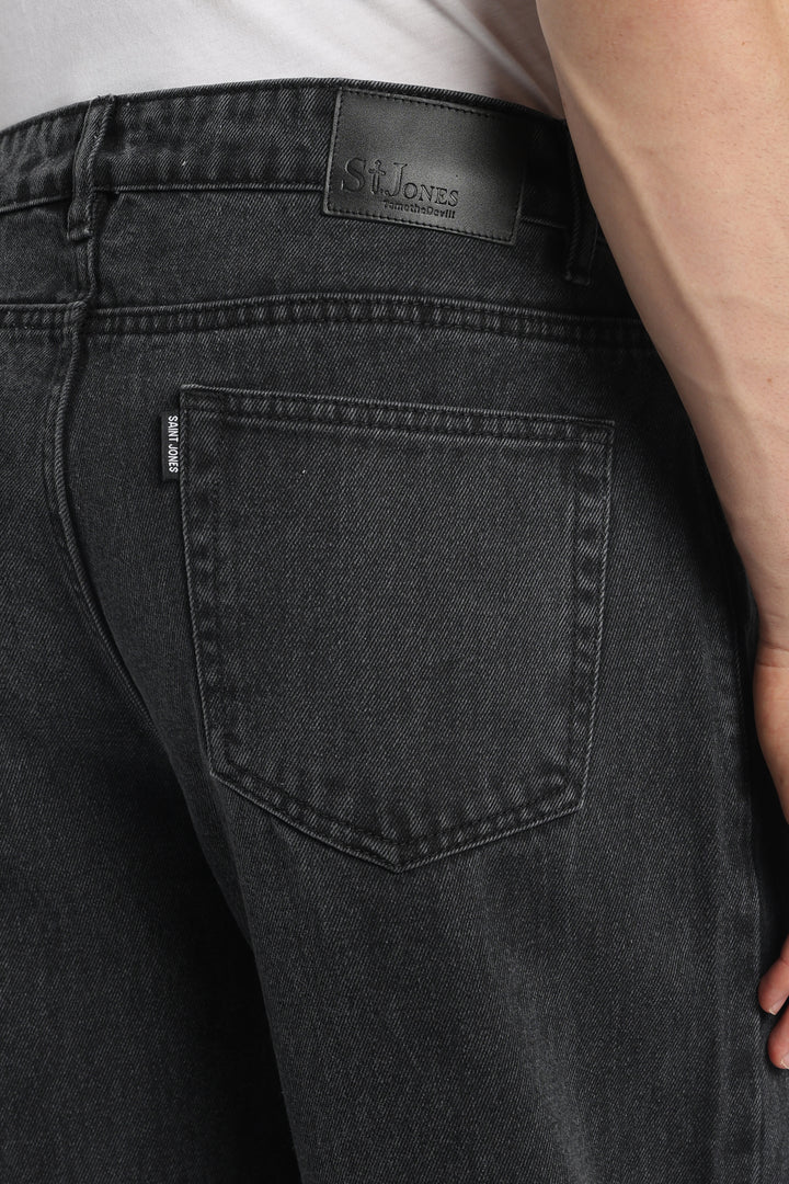 Men’s Charcoal Black Loose Fit Denim Jeans
