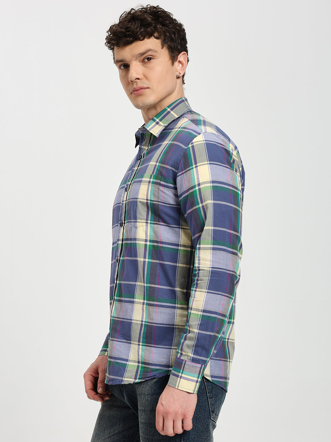 Men’s Modern Fit Checkered Shirt