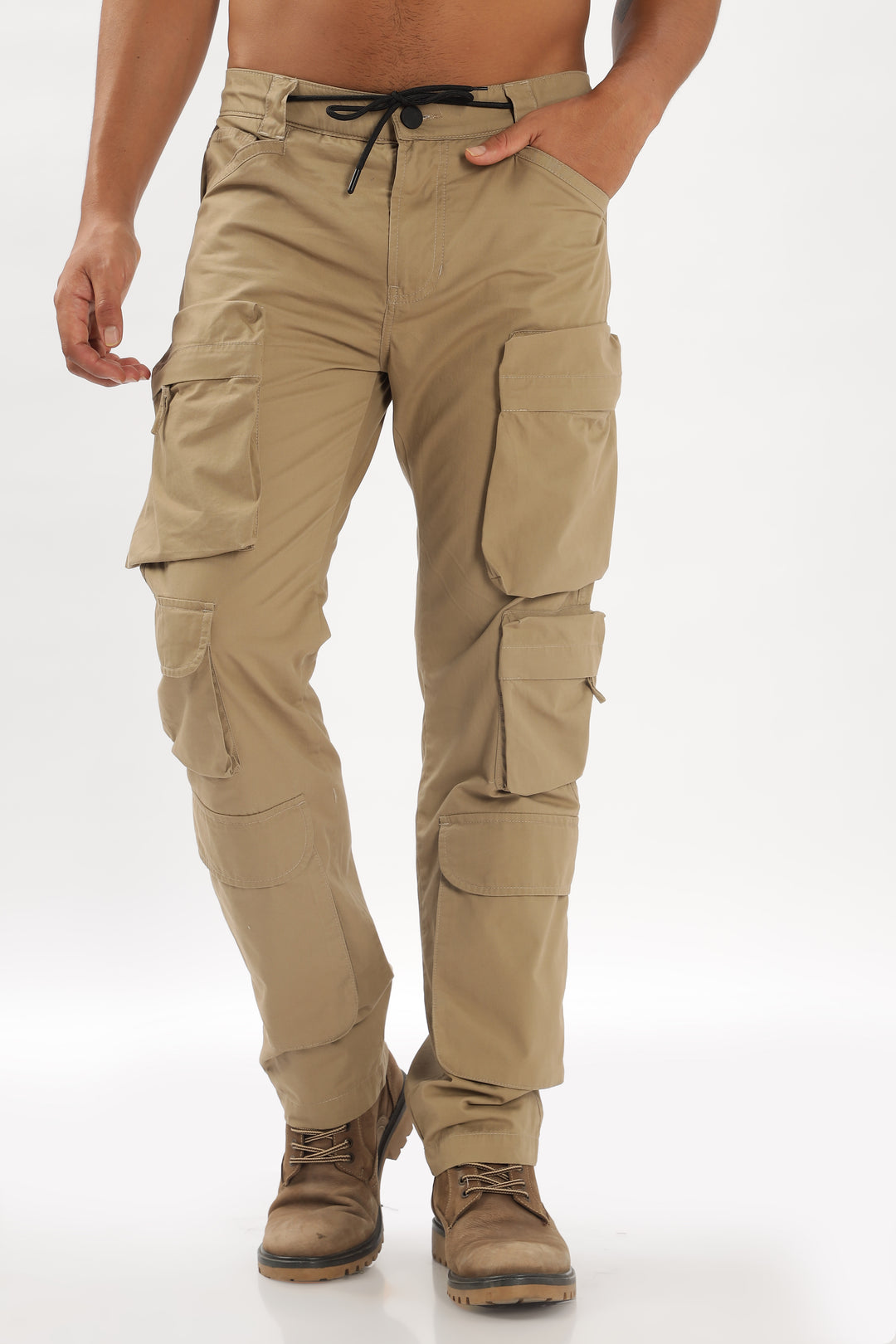 BEIGE CARGO PANTS