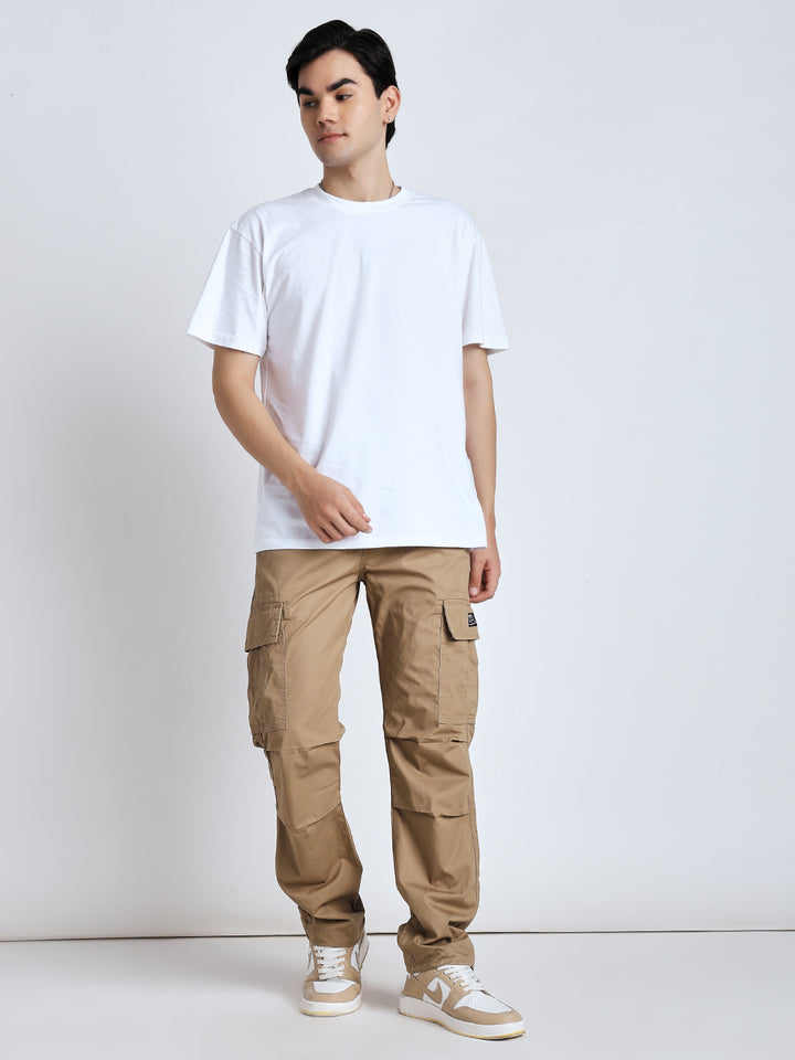 New edition Six pockets straight beige