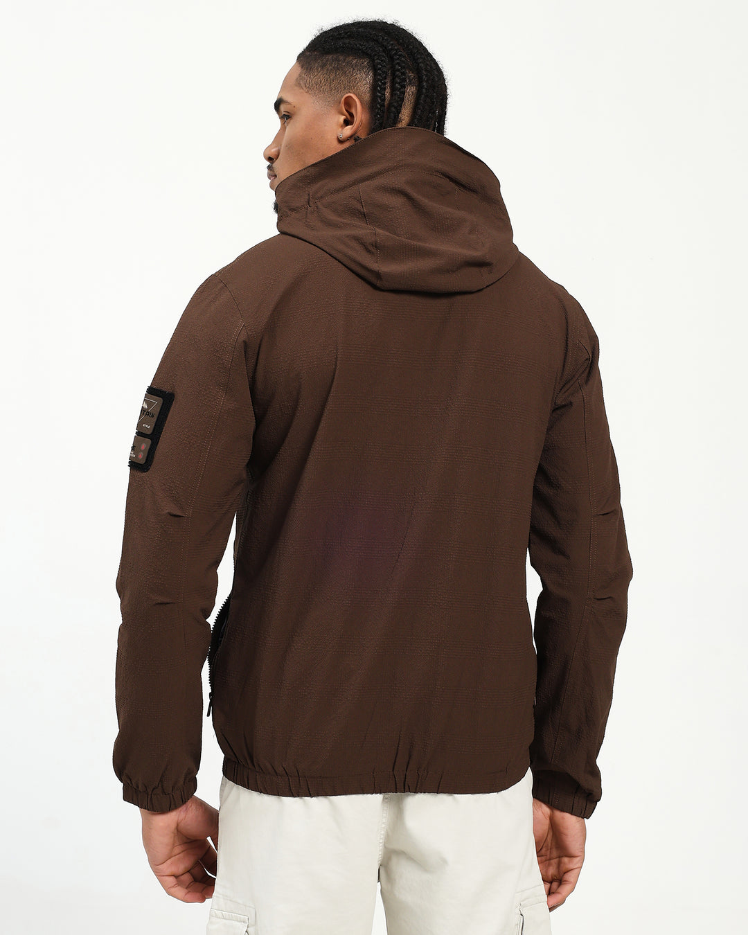 Lightweight Parachute Brown Utility Jacket