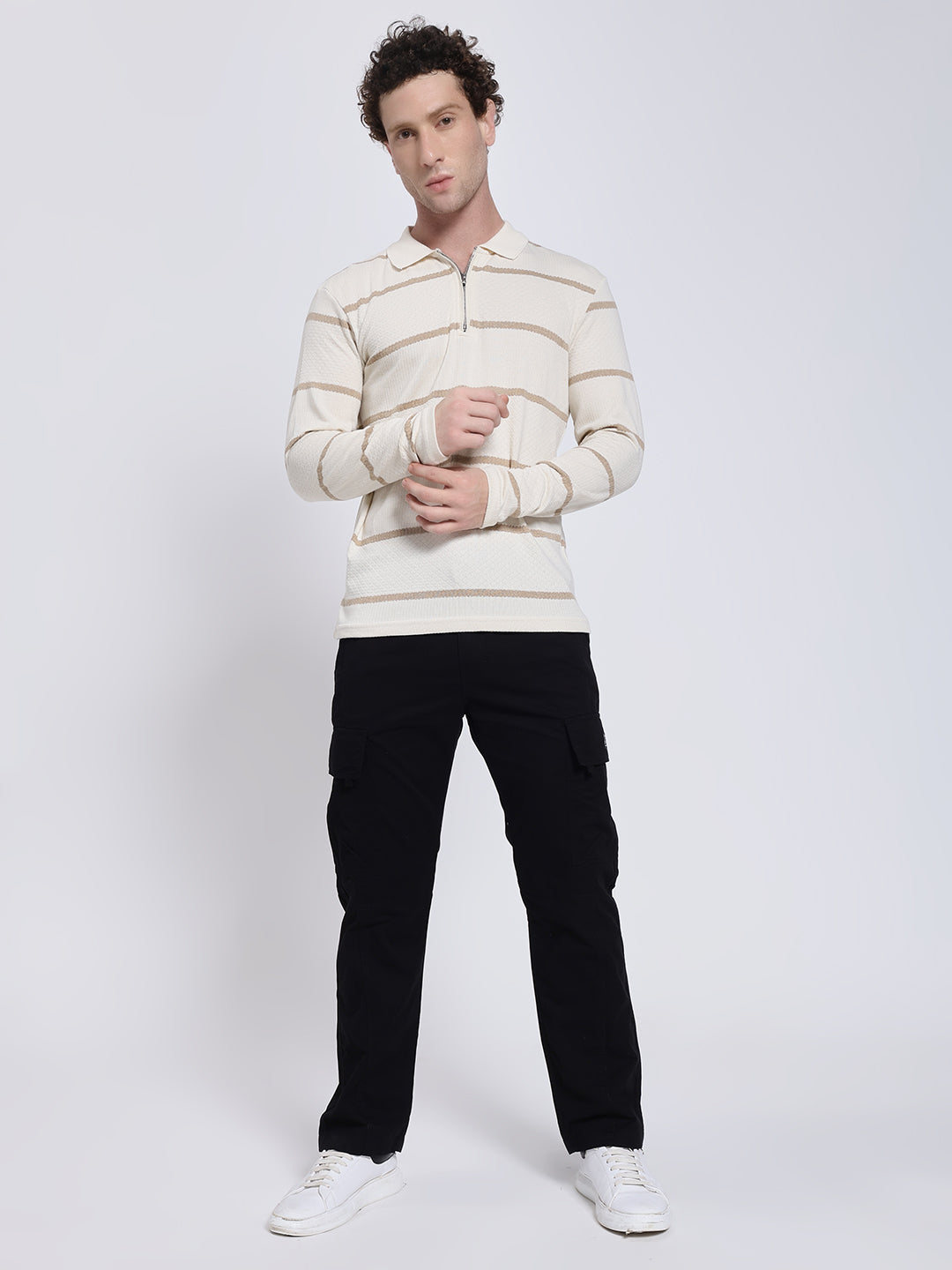 Men's Black Six Pocket Cargo Comfort Fit