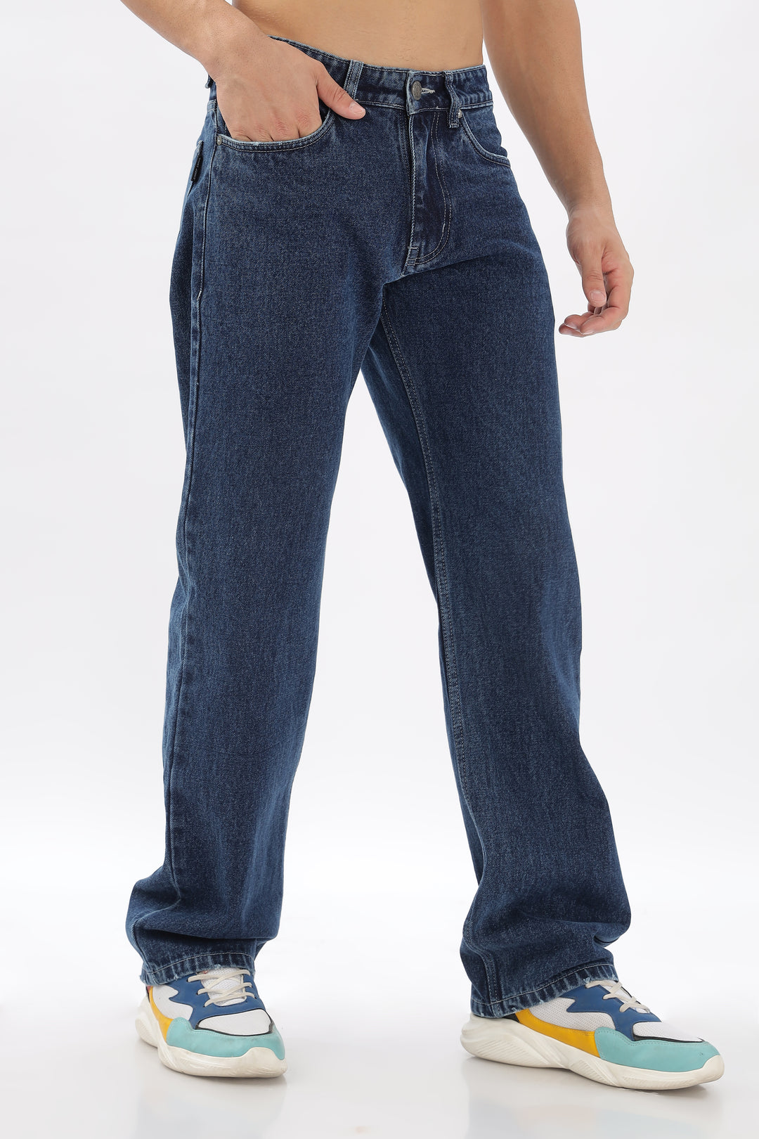 DEEP BLUE LOOSE JEANS