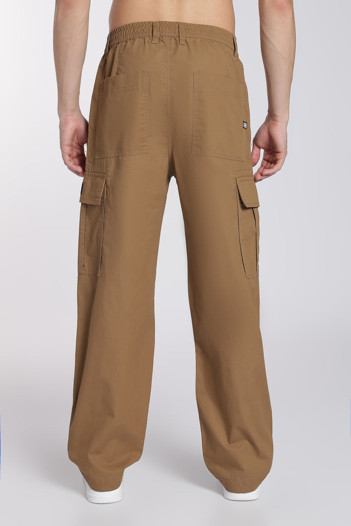 Men's Camel Brown Baggy Cargo