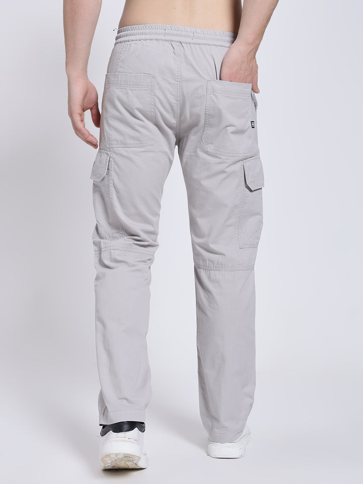 Men's Grey Six Pocket Cargo Comfort Fit