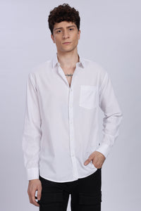 White premium seersucker shirt.