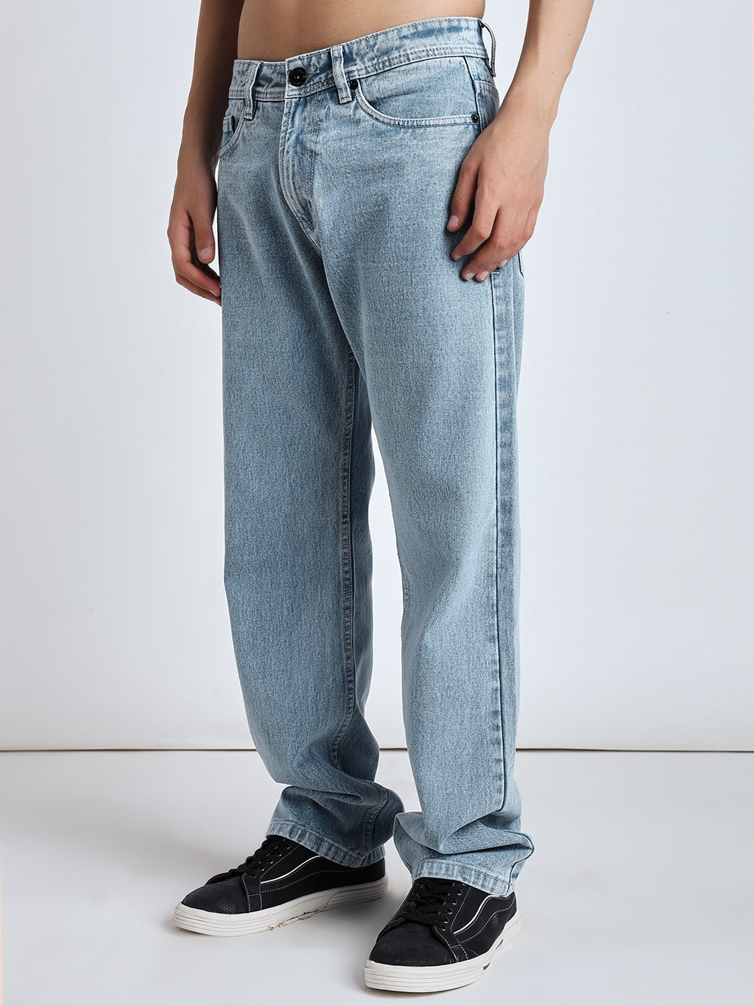 Light blue baggy jeans