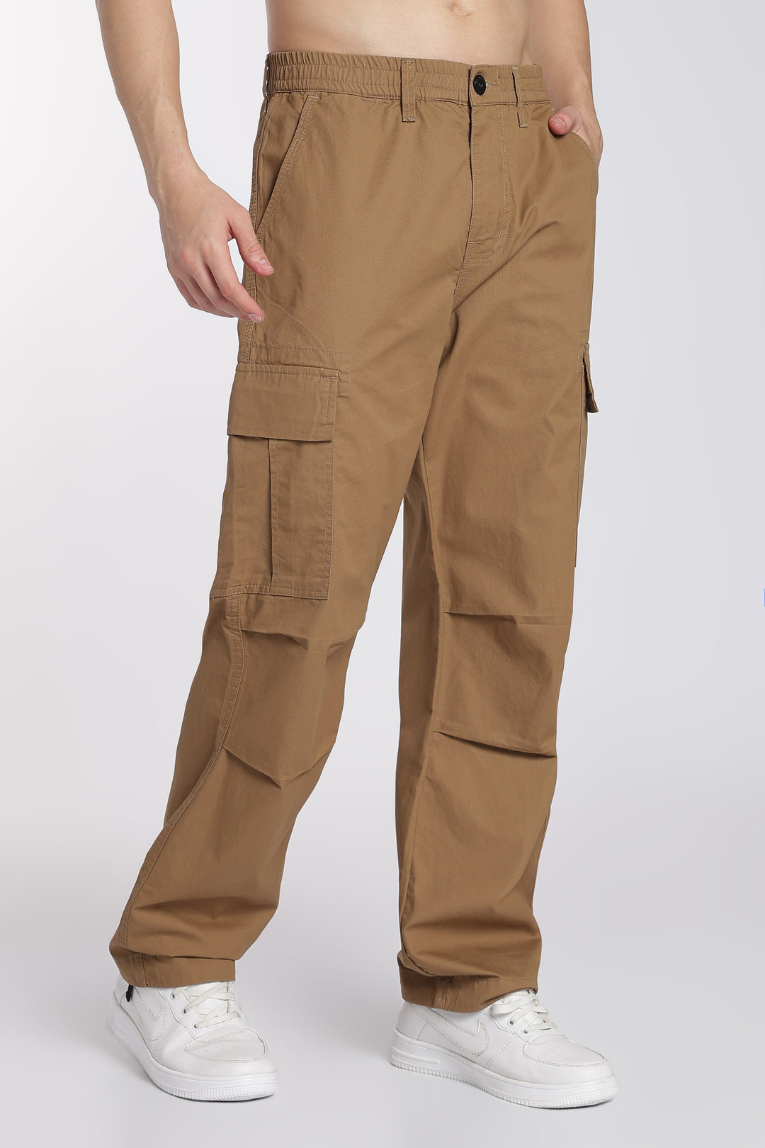 Men's Camel Brown Baggy Cargo