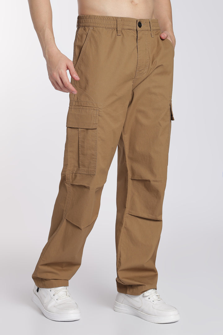 Men's Camel Brown Baggy Cargo