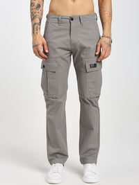 Men's New six pockets dobby cargo (Smoke Grey)