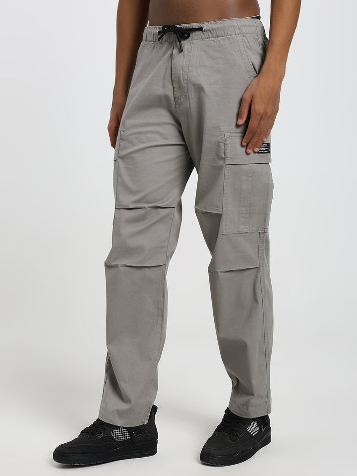 Men's Honeycomb weave straight smoke grey cargo