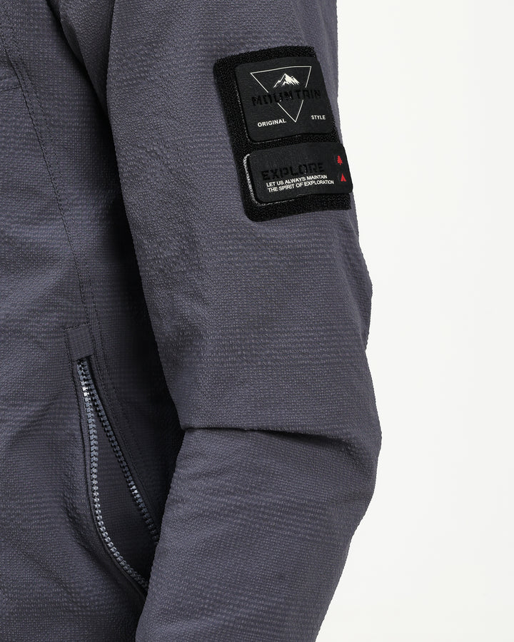 Lightweight Parachute Dark Grey Utility Jacket