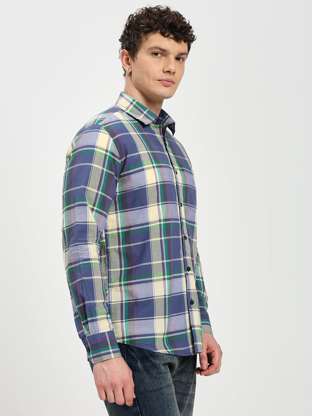 Men’s Modern Fit Checkered Shirt