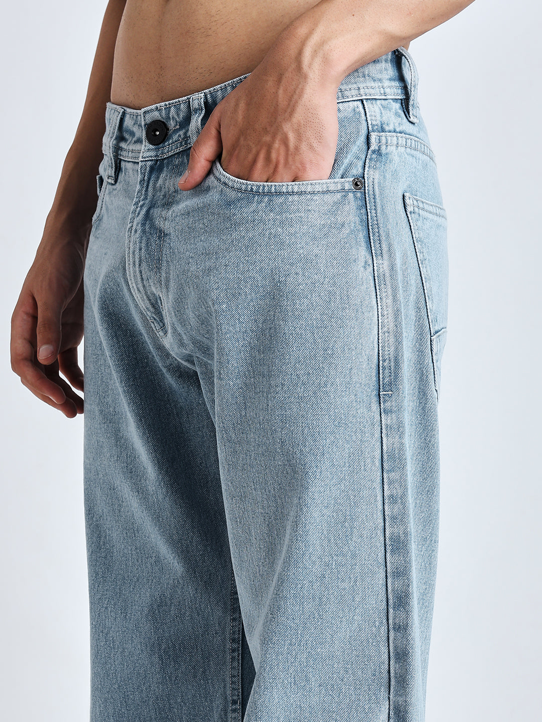 Light blue baggy jeans