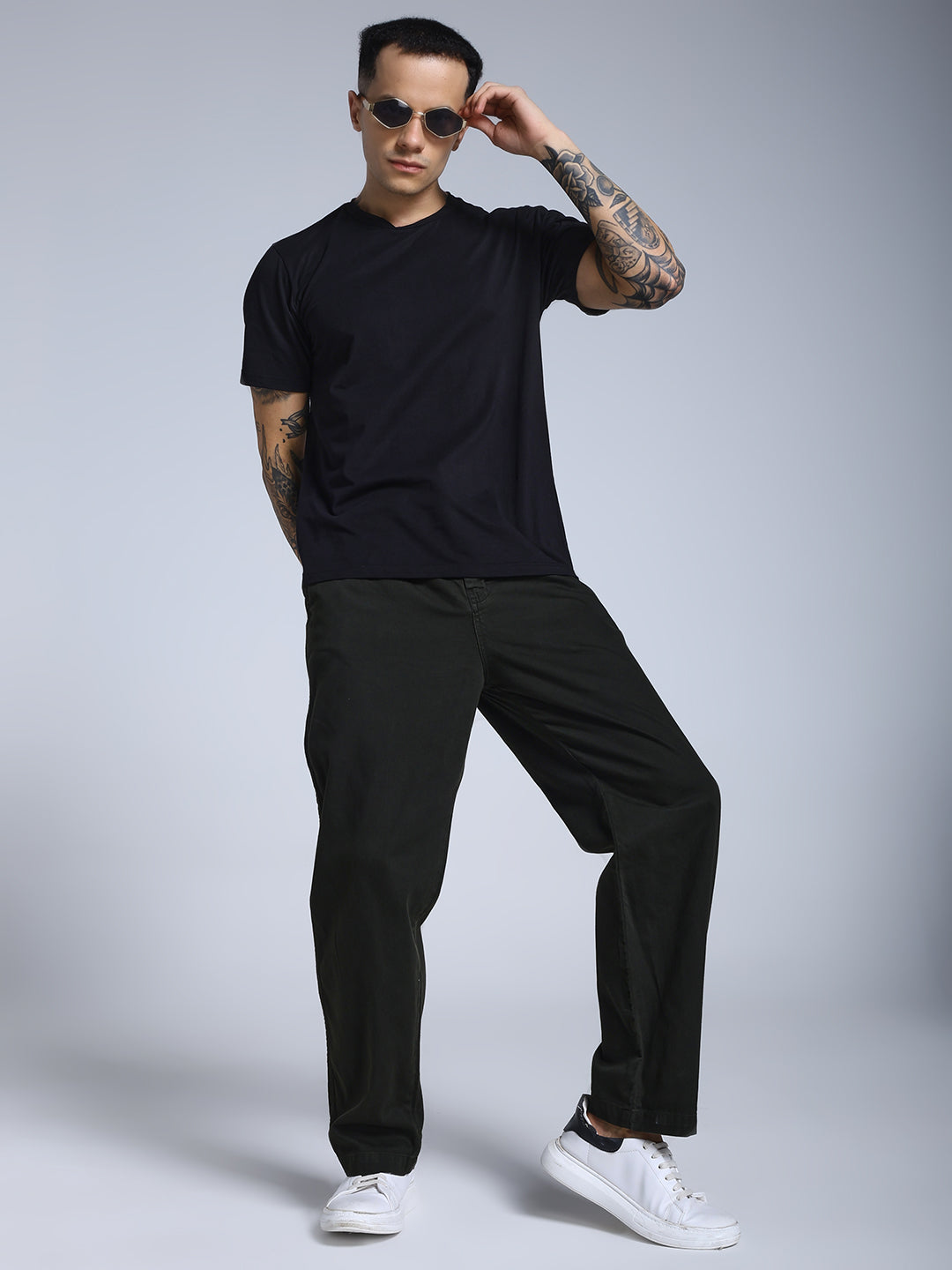 Green loose fit joggs