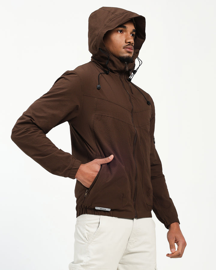 Lightweight Parachute Brown Utility Jacket