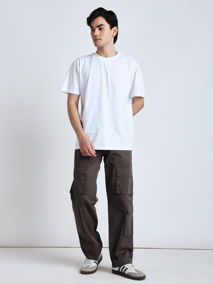 Men's Heritage Snap dark grey baggy cargo pants