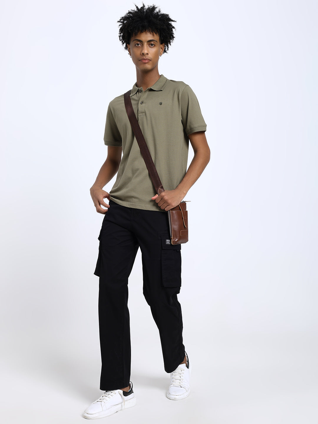 Saint Jones Olive Polo T-Shirt