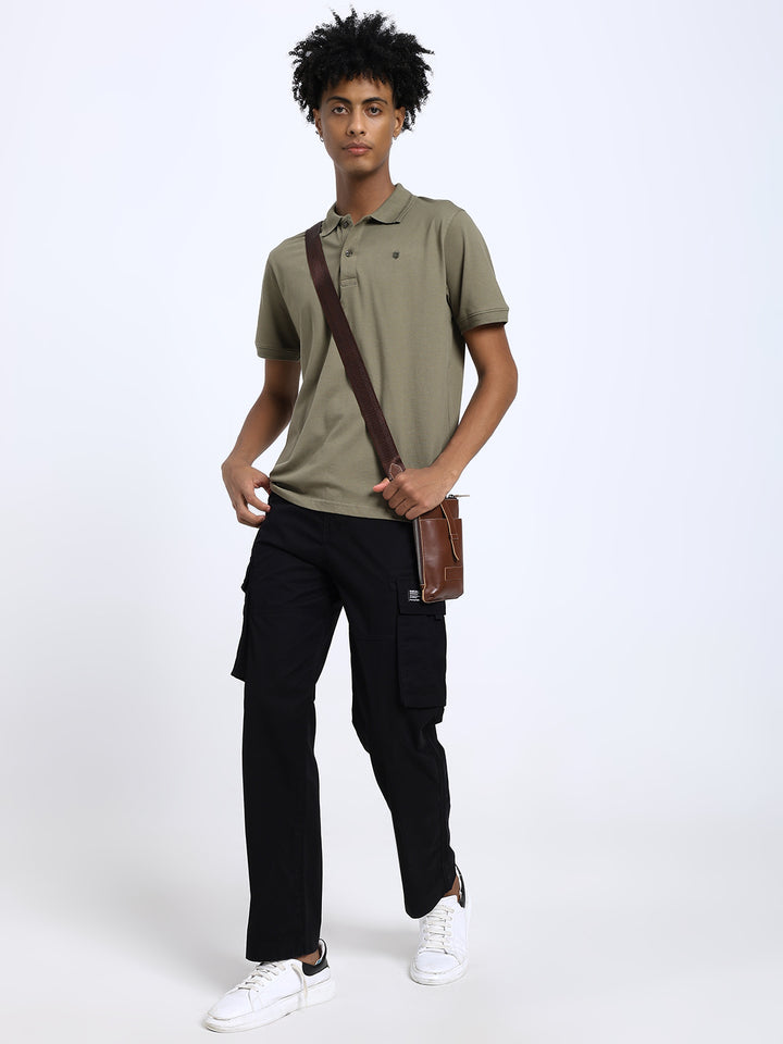 Saint Jones Olive Polo T-Shirt