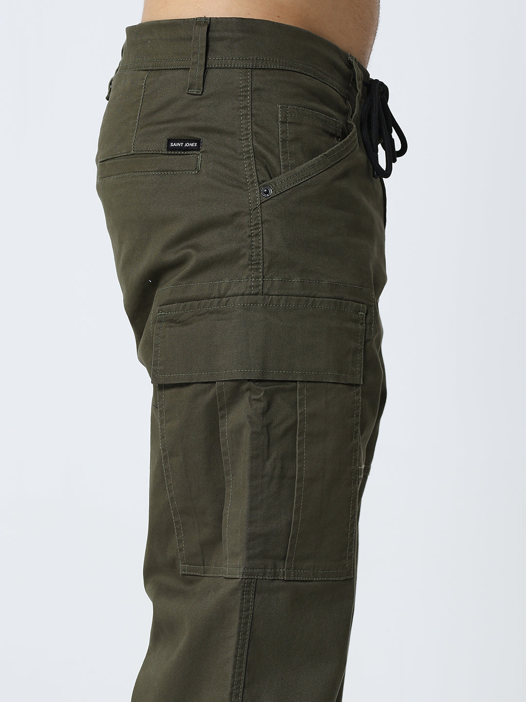 Men's Dobby stretch straight cargo green