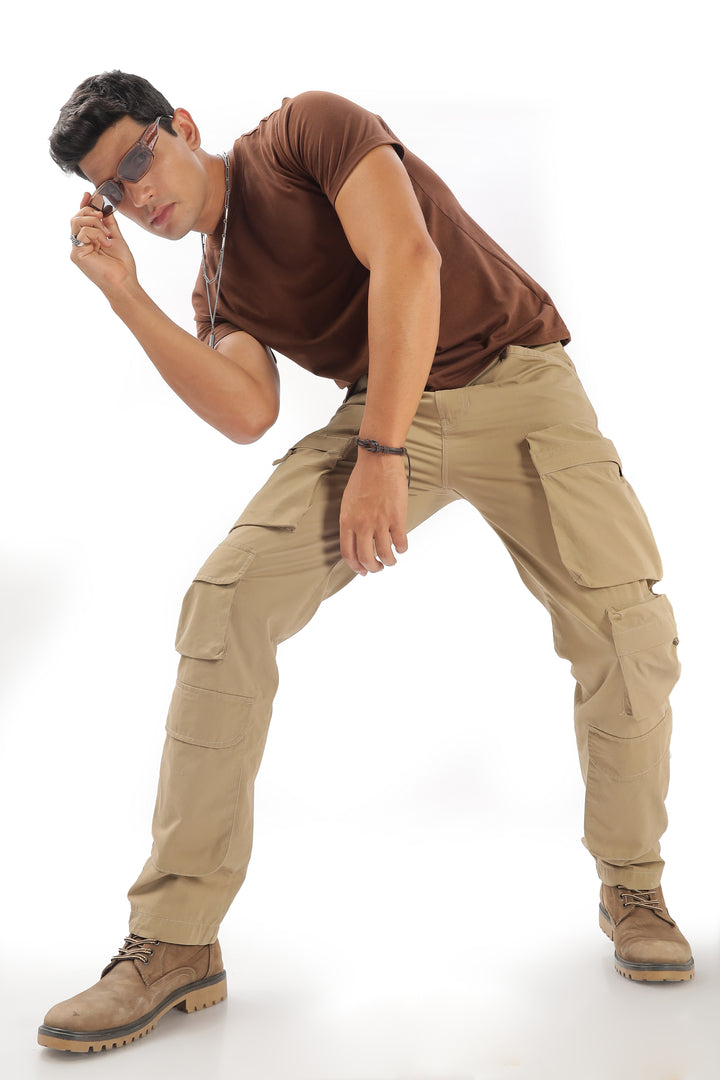 BEIGE CARGO PANTS