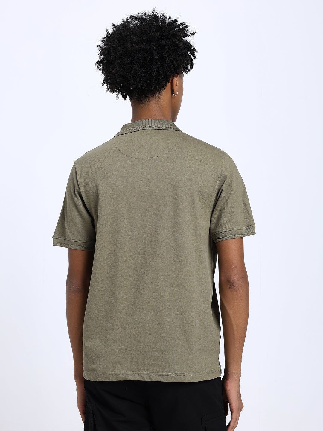 Saint Jones Olive Polo T-Shirt
