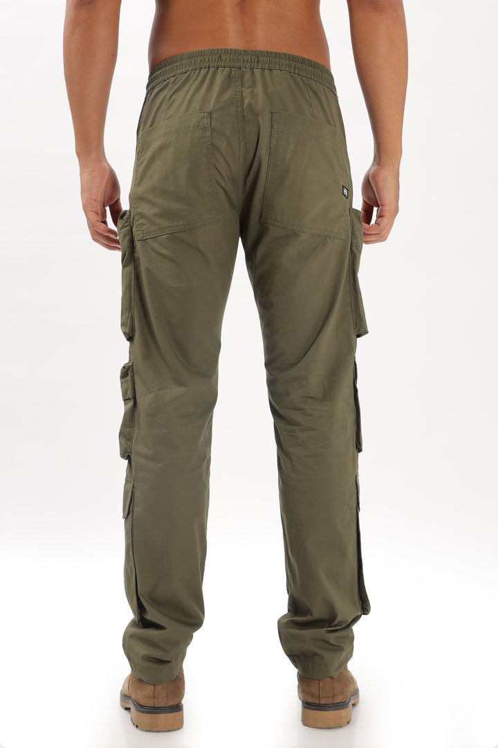 NEW OLIVE MULTI-POCKETS