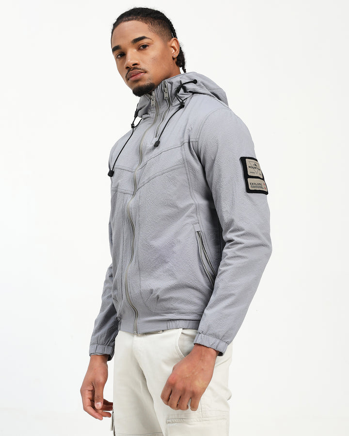 Lightweight Parachute Grey Utility Jacket