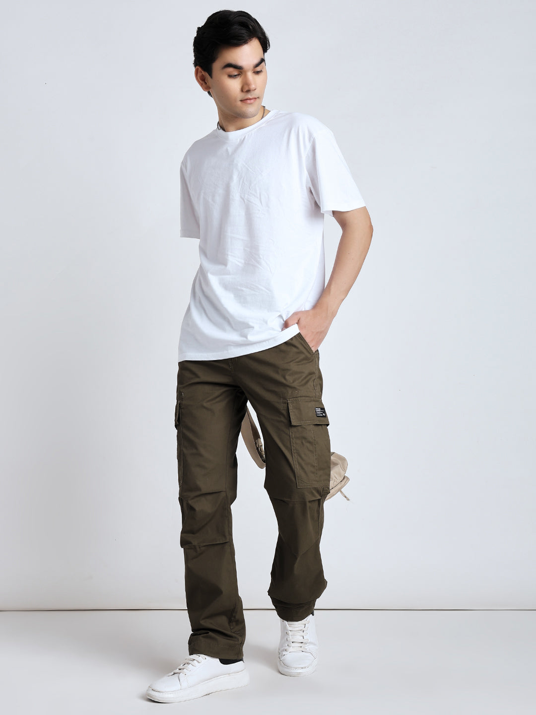 New edition Six pockets straight fit brown