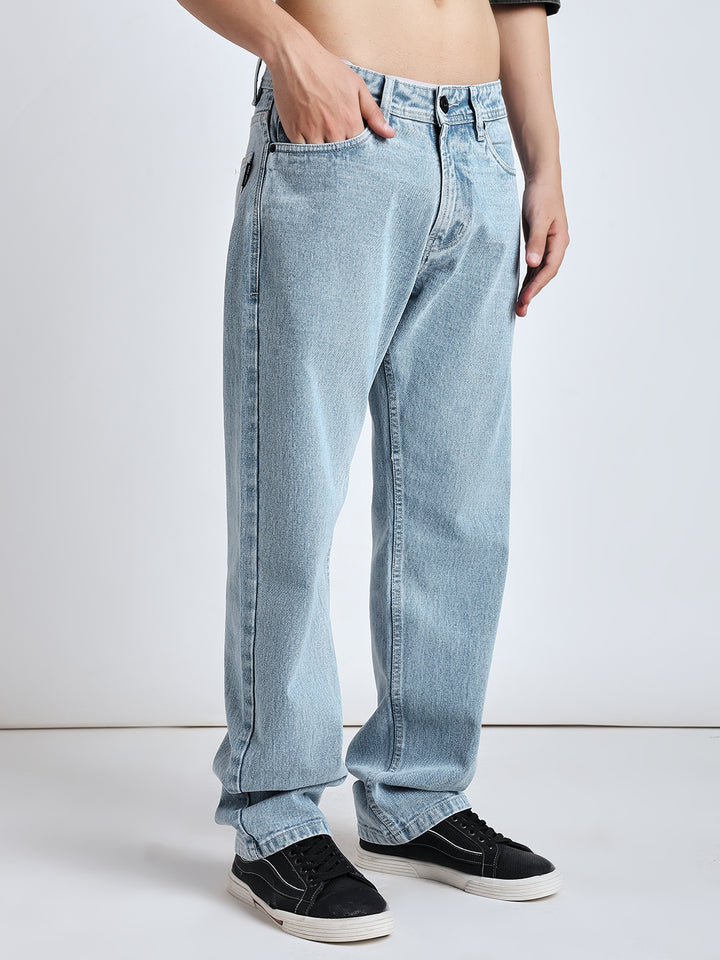 Light blue baggy jeans