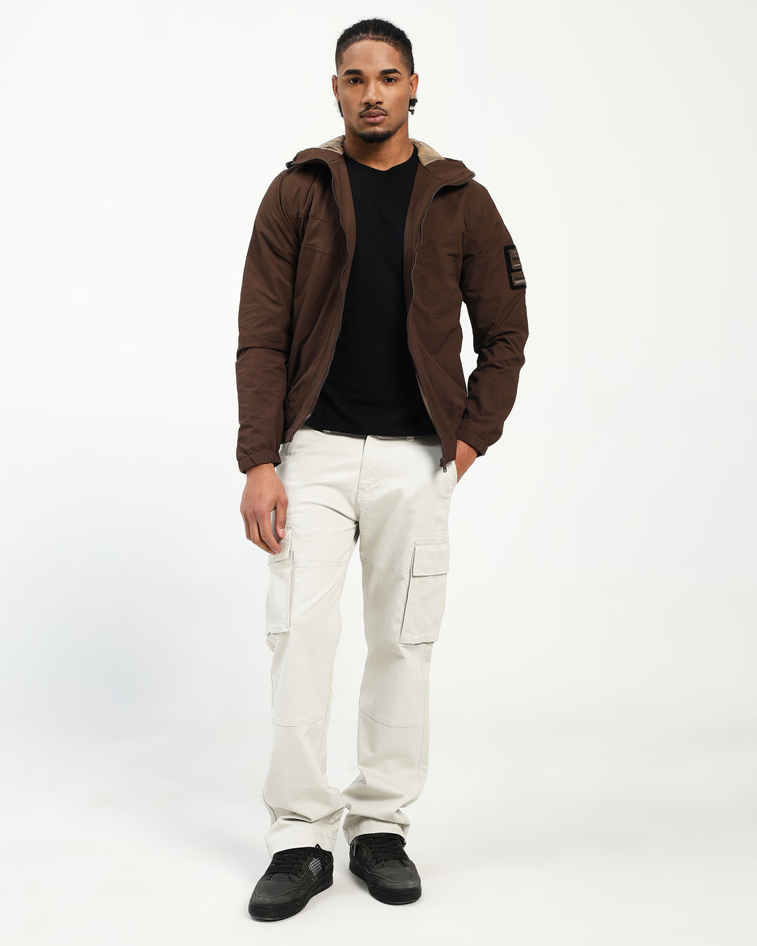 Lightweight Parachute Brown Utility Jacket