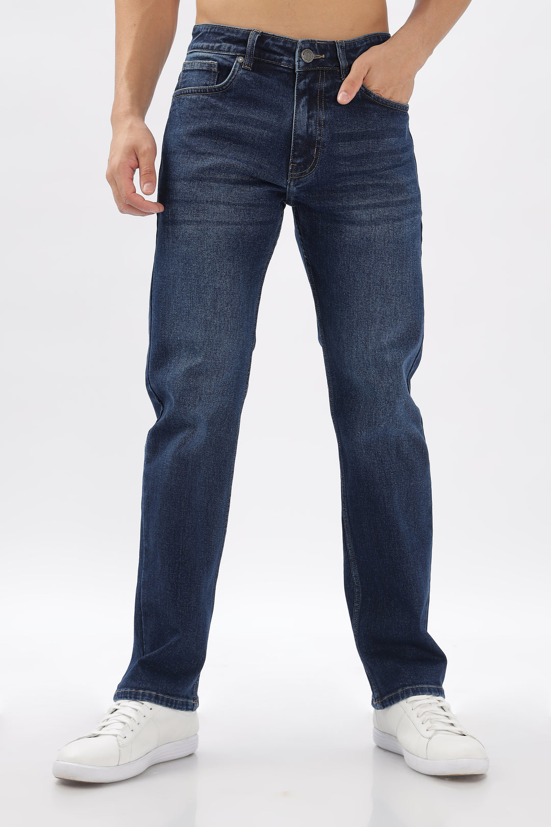 DARK BLUE WASH JEANS