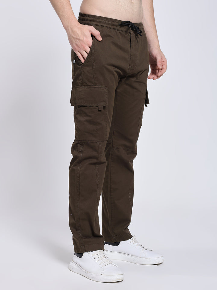 Men's Brown Six Pocket Cargo Comfort Fit
