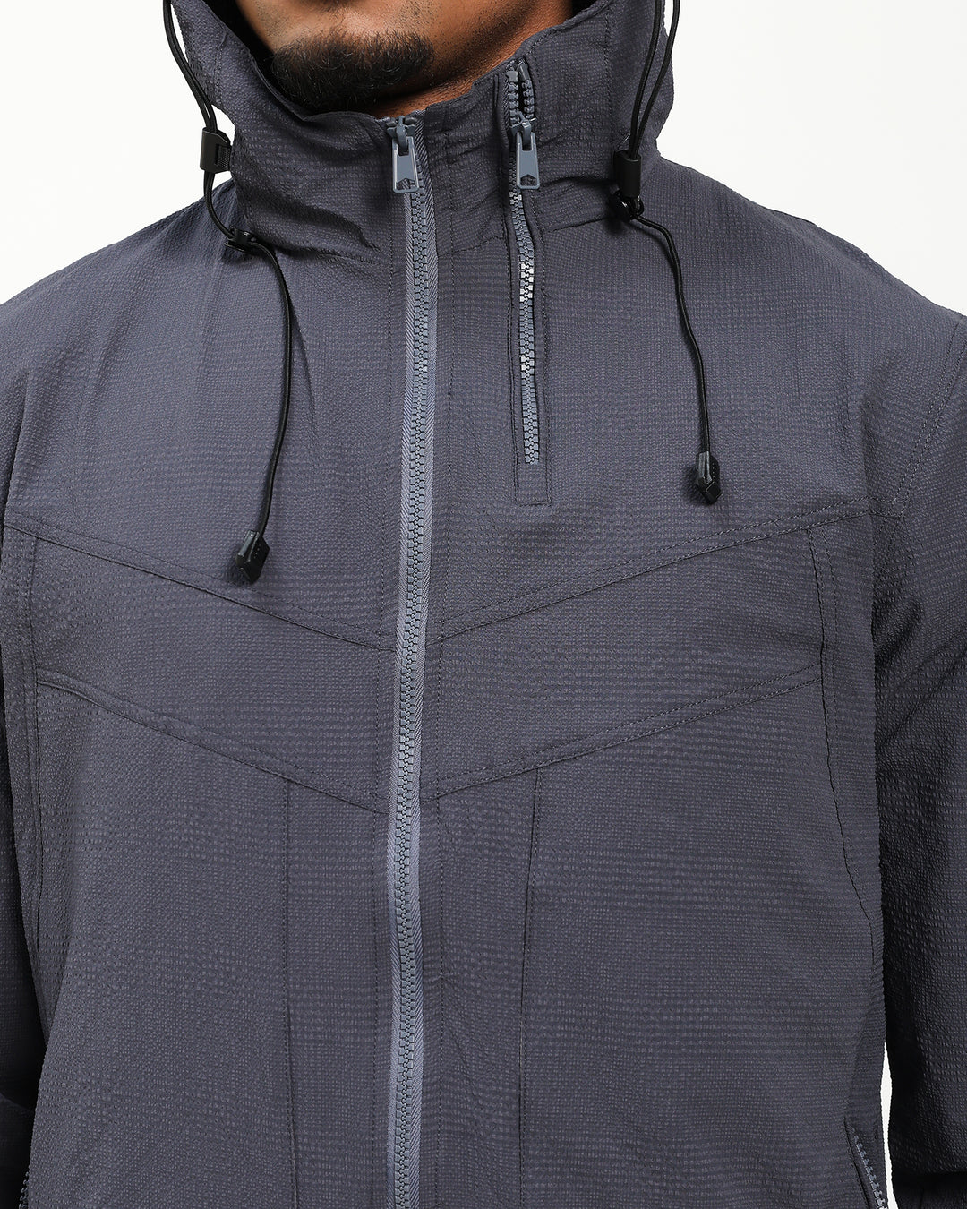 Lightweight Parachute Dark Grey Utility Jacket