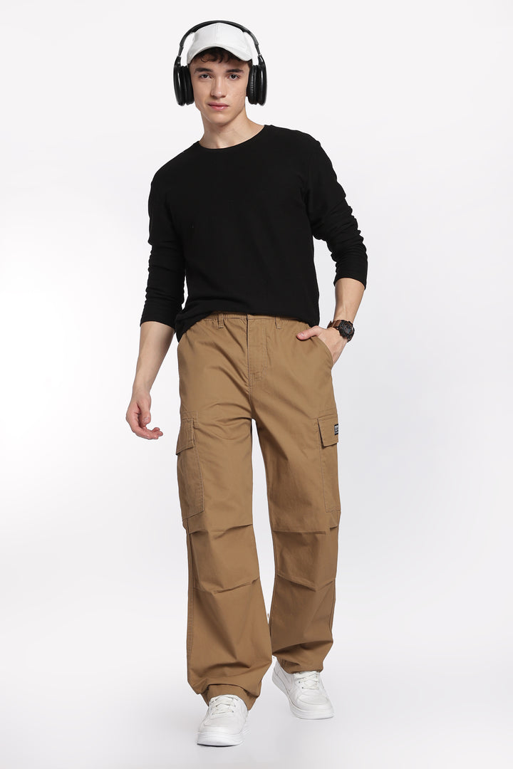 Men's Camel Brown Baggy Cargo