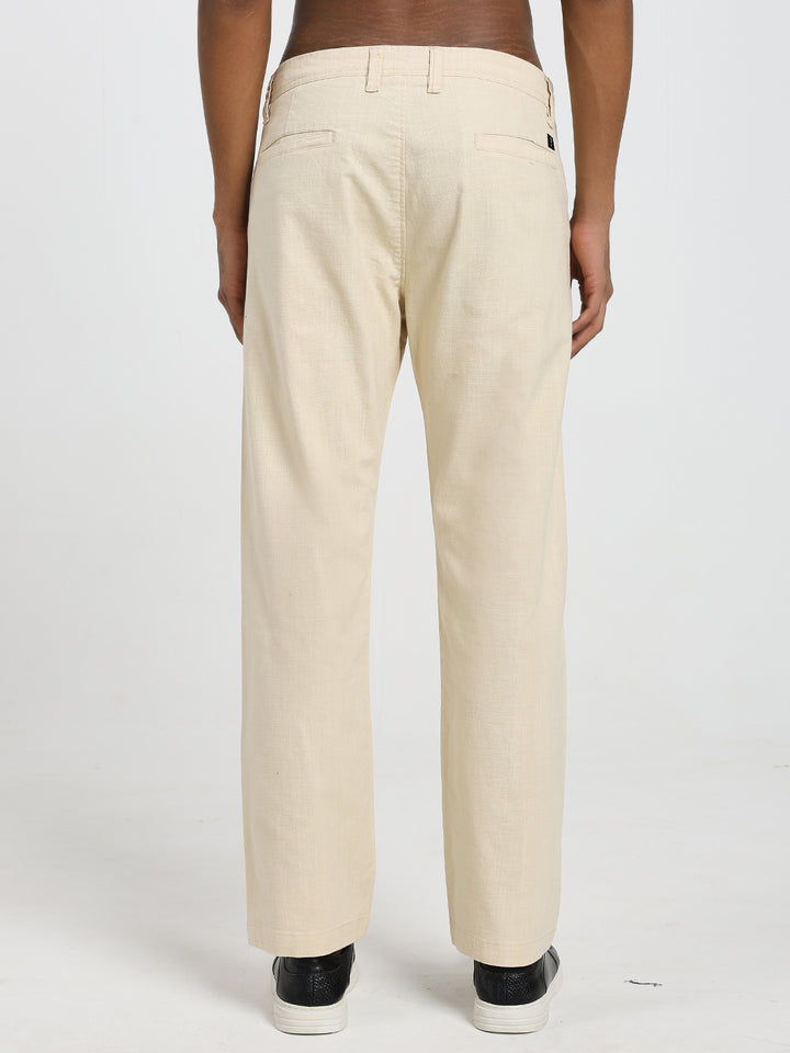 Saint jones slub beige trousers