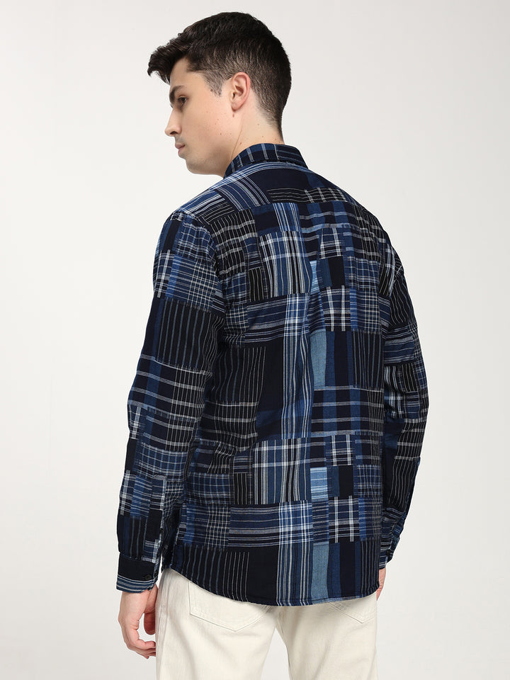 Indigo Woven Check Shirt