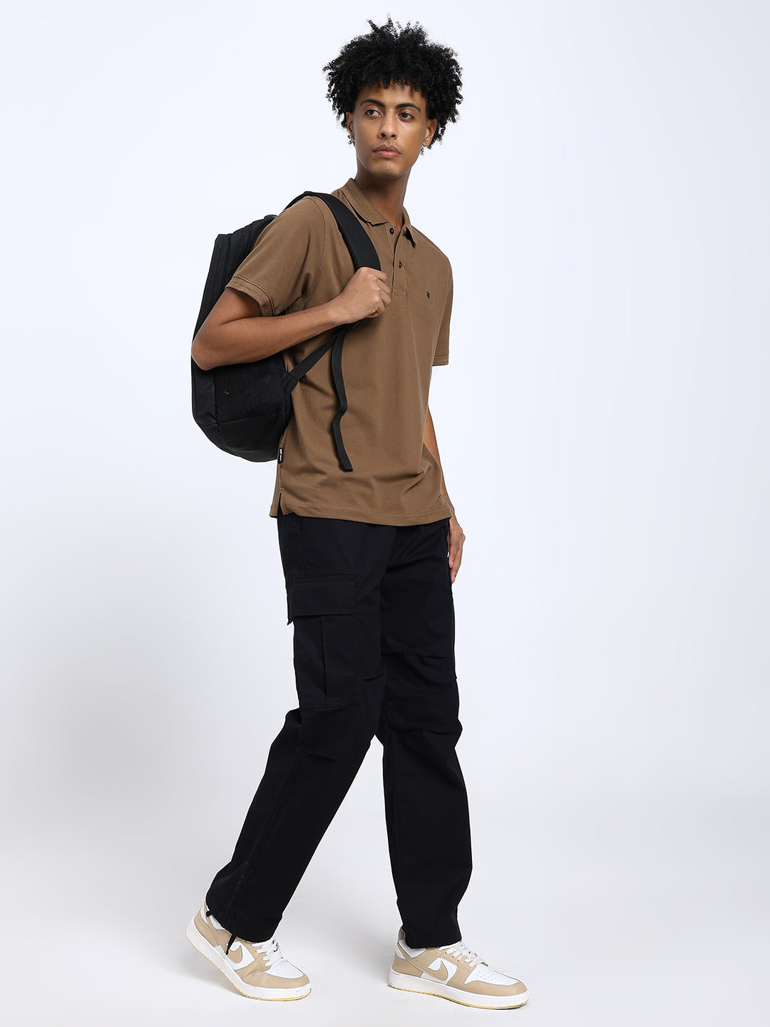 Saint Jones Brown Polo T-Shirt