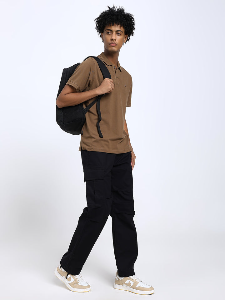 Saint Jones Brown Polo T-Shirt