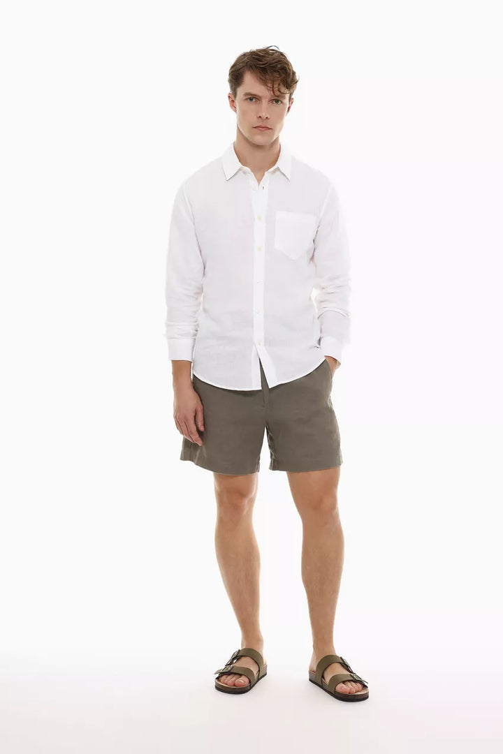Men's Ivory linen shirt