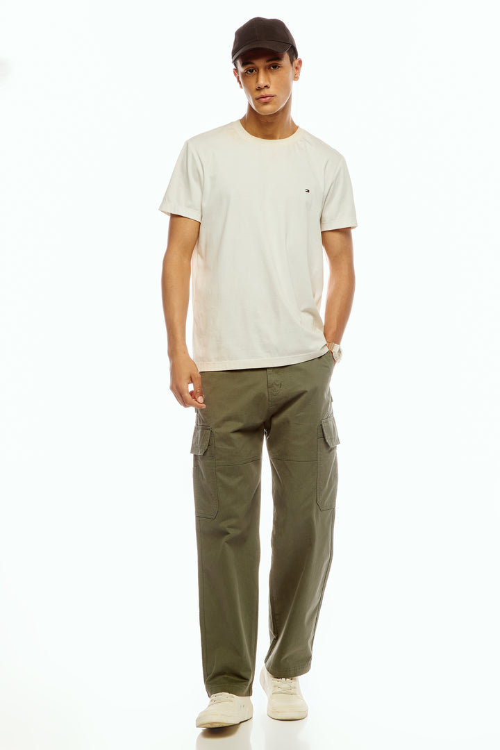 Men's Green Cargo Pants Relaxed Fit