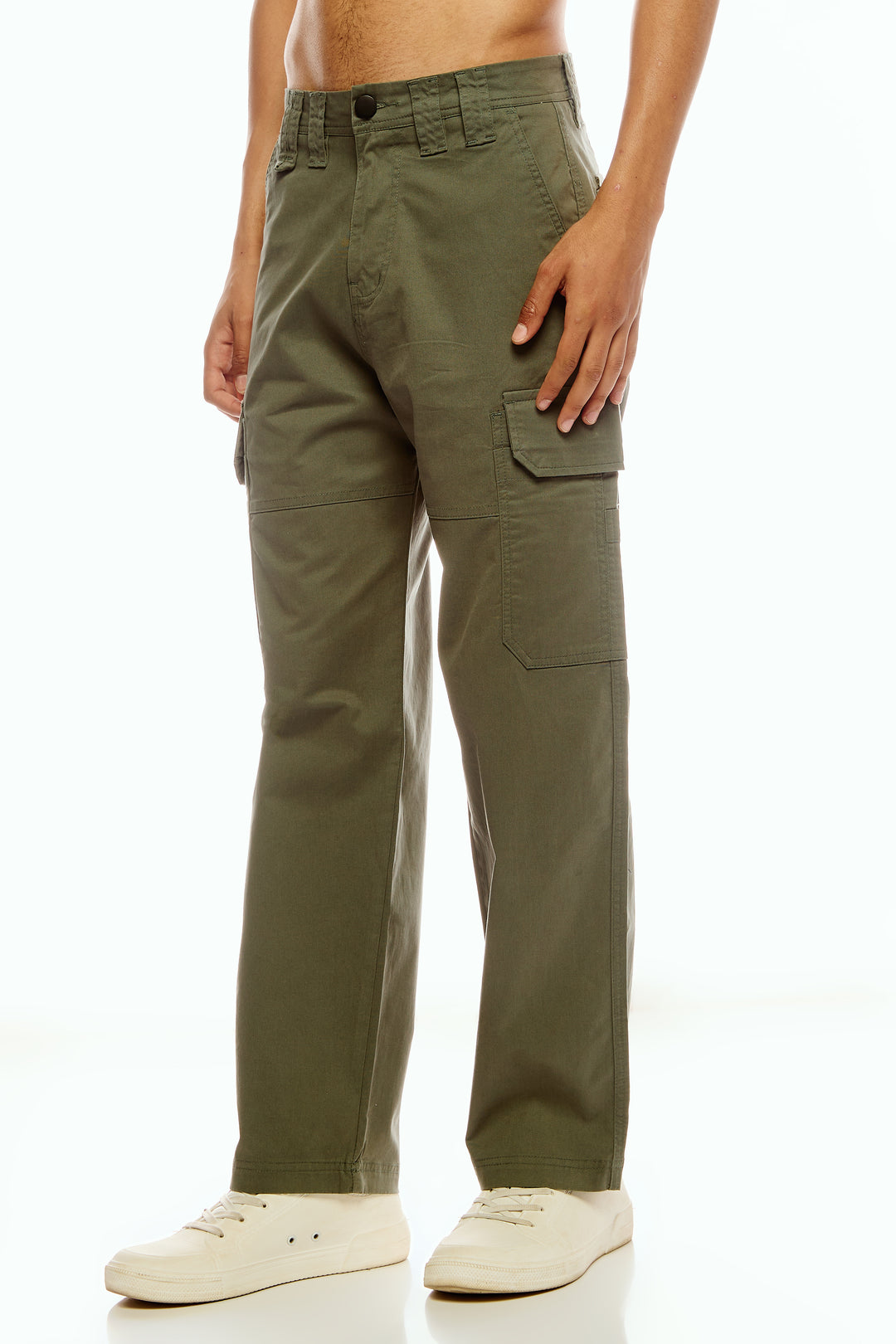 Men's Green Cargo Pants Relaxed Fit
