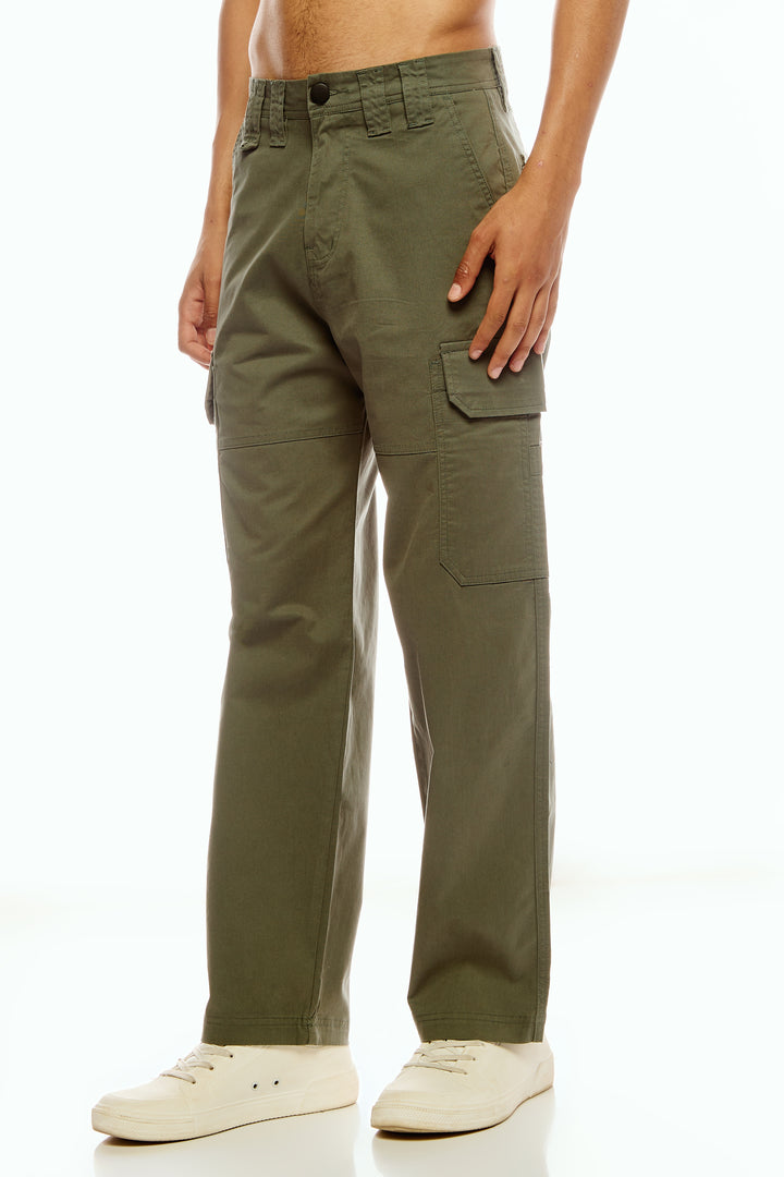 Men's Green Cargo Pants Relaxed Fit