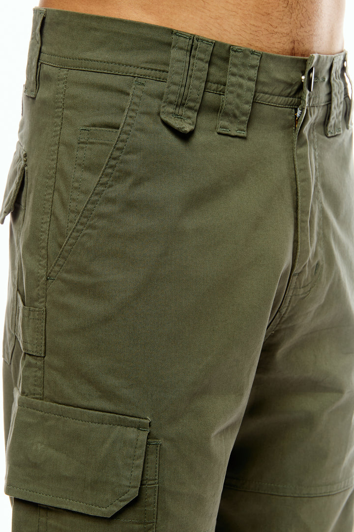 Men's Green Cargo Pants Relaxed Fit