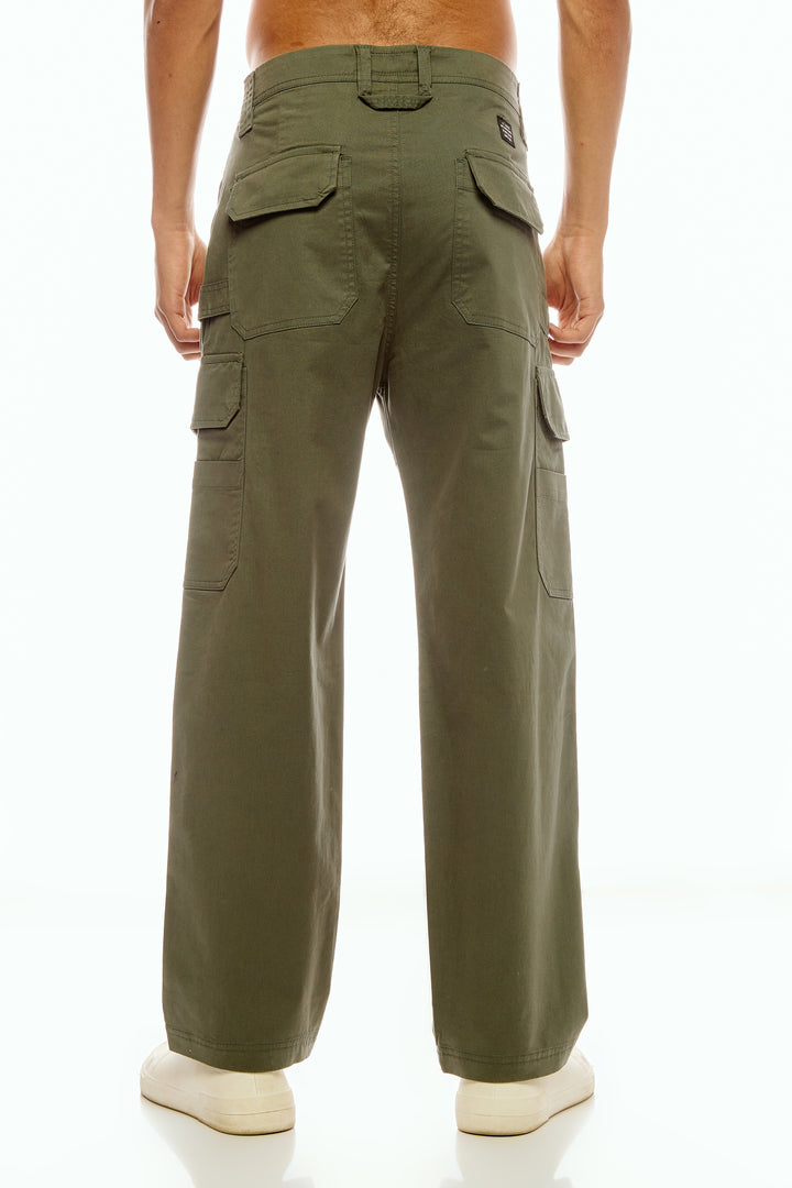 Men's Green Cargo Pants Relaxed Fit
