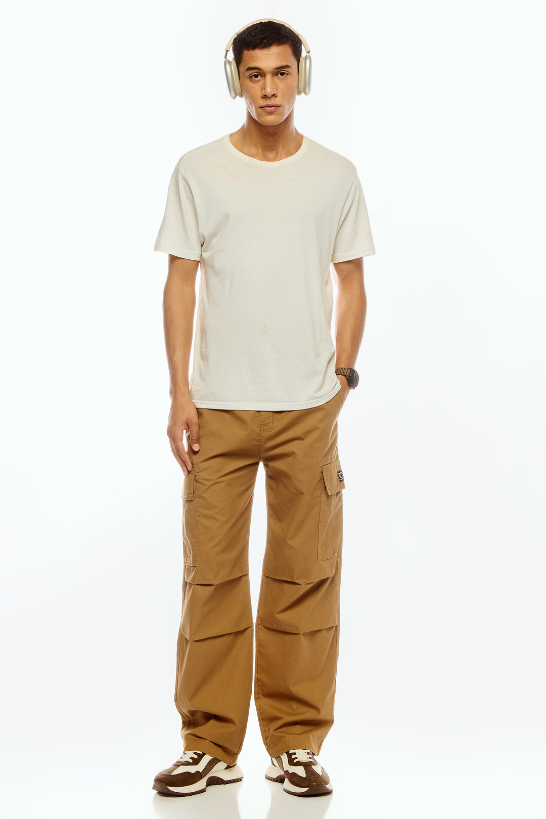 Men's Camel Brown Baggy Cargo